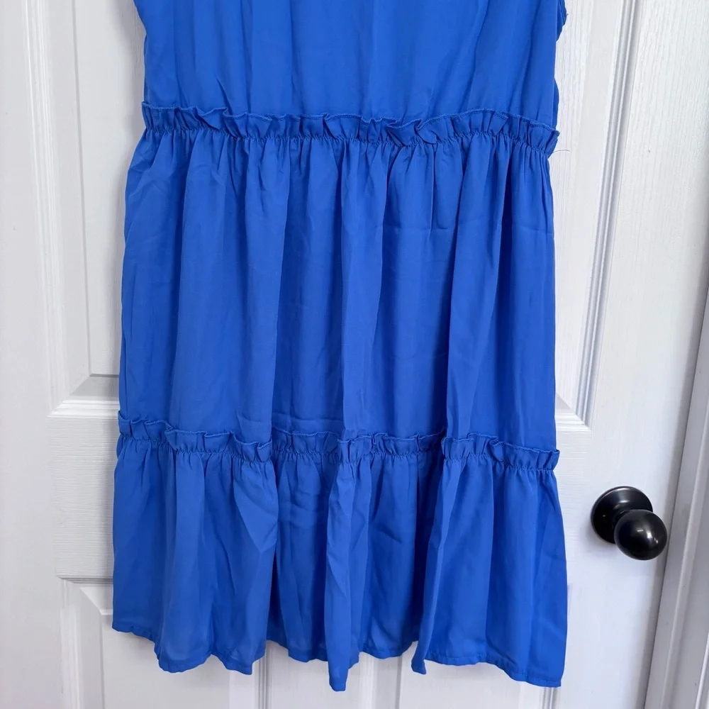 Blue Tiered Ruffle Dress | RACHEAL S - Picture 10 of 11